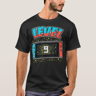 Level 9 Birthday  Boy 9 Years Old Video Games Gift T-Shirt