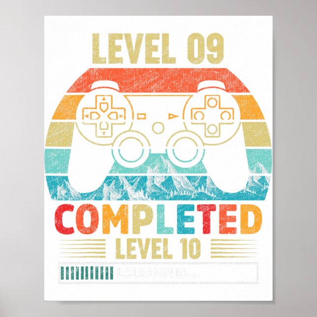 Level 9 Completed Level 10 Loading 9th Birthday Vi Poster (Front)