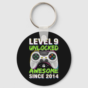 Level 9 Unlocked 9th Birthday 9 Year Old Boy Gifts Key Ring