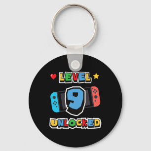 Level 9 Unlocked 9th Birthday Kids Video Game 9 Ye Key Ring