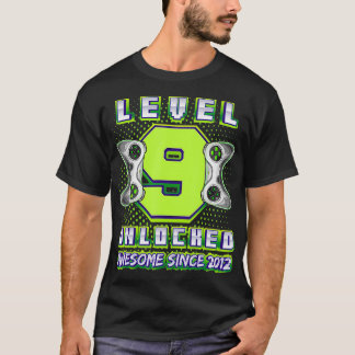 Level 9 Unlocked Awesome 2012 Video Game 9th Birth T-Shirt