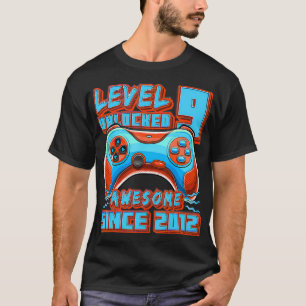 Level 9 Unlocked Awesome 2012 Video Game 9th Birth T-Shirt