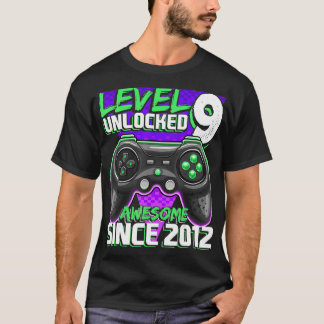 Level 9 Unlocked Awesome 2012 Video Game 9th Birth T-Shirt