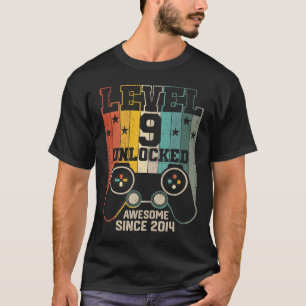 Level 9 Unlocked Awesome 2014 Boy Video Game 9th B T-Shirt