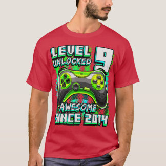 Level 9 Unlocked Awesome 2014 Video Game 9th Birth T-Shirt