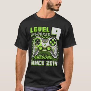 Level 9 Unlocked Awesome 2014 Video Game 9th Birth T-Shirt