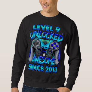 Level 9 Unlocked Awesome Since 2013 9th Birthday G Sweatshirt