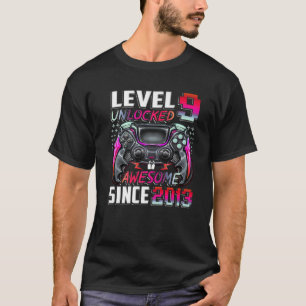 Level 9 Unlocked Awesome Since 2013 9Th Birthday G T-Shirt