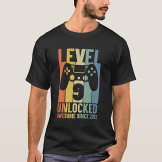 Level 9 Unlocked Birthday 9 Years Old Awesome Sinc T-Shirt