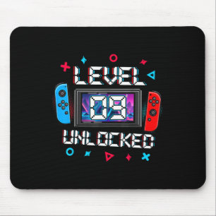 Level 9 Unlocked Gamer 9th Birthday Gift Video Gam Mouse Mat
