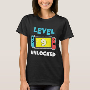 Level 9 Unlocked Gamer 9th Birthday Gift Video Gam T-Shirt
