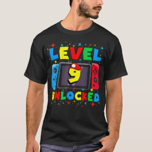 Level 9 Unlocked Gamer 9Th Birthday Video Game T-Shirt