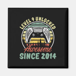 Level 9 Unlocked Video Game 9 Years Old Boy 9th Bi Magnet