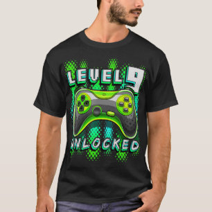 Level 9 Unlocked Video Game 9th Birthday Gamer Boy T-Shirt