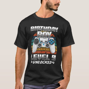 Level 9 Unlocked Video Game 9Th Birthday Gamer Gif T-Shirt