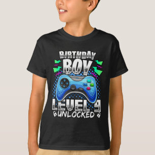 Level 9 Unlocked Video Game 9th Birthday Gamer Gif T-Shirt