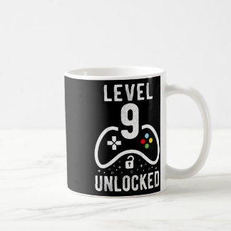 Level 9 Unlocked Video Game 9th Birthday Gift  Coffee Mug