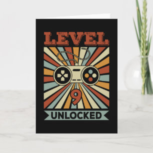 Level 9 Unlocked Video Gamer Birthday Card