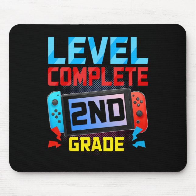 Level Complete 2nd Grade Video Game Last Day Of Sc Mouse Mat (Front)