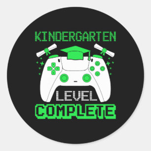 Level Complete Gamer School Graduation Gifts 3 Classic Round Sticker