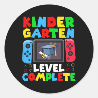 Level Complete Last Day Of School Graduate Boys  Classic Round Sticker