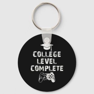 Level Complete Vintage Funny Video Gamer Graduatio Key Ring