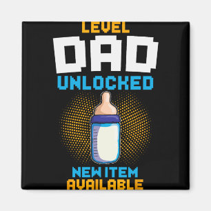 Level Dad Unlocked Pregnancy Announcement Gamer Fa Magnet