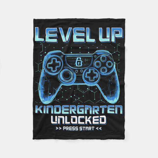 Level Kindergarten Unlocked Back To School Video G Fleece Blanket (Front)