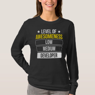Level Of Awesomeness Developer Software Developer T-Shirt