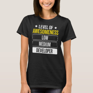 Level Of Awesomeness Developer Software Developer T-Shirt