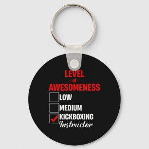 Level Of Awesomeness Kickboxing Instructor Mixed M Key Ring