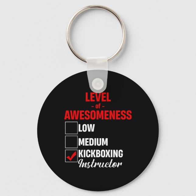 Level Of Awesomeness Kickboxing Instructor Mixed M Key Ring (Front)