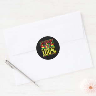 Level Of Blackness Juneteenth Black History Classic Round Sticker