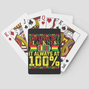 Level Of Blackness Juneteenth Black History Playing Cards