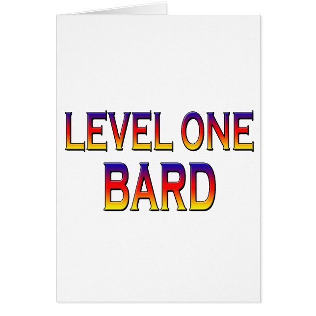 Level one bard (Front)