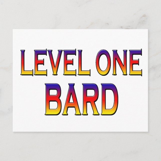 Level one bard postcard (Front)