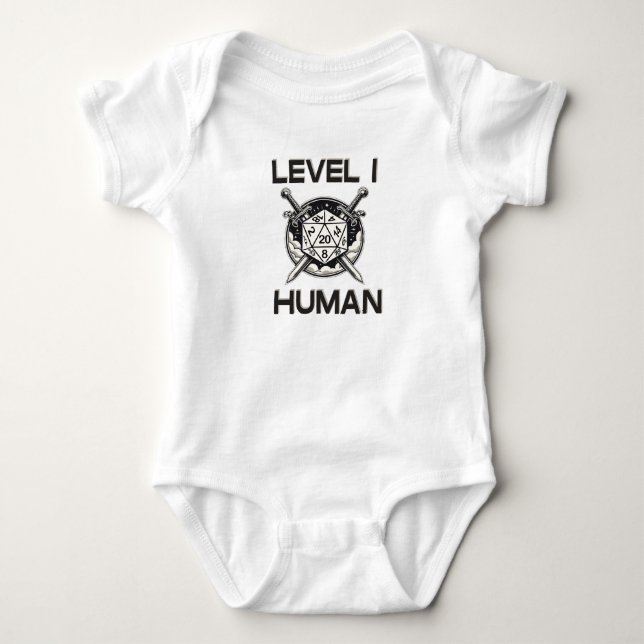 Level One Human Gaming  Baby Bodysuit (Front)
