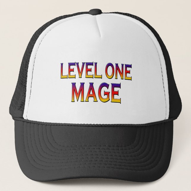Level one mage trucker hat (Front)