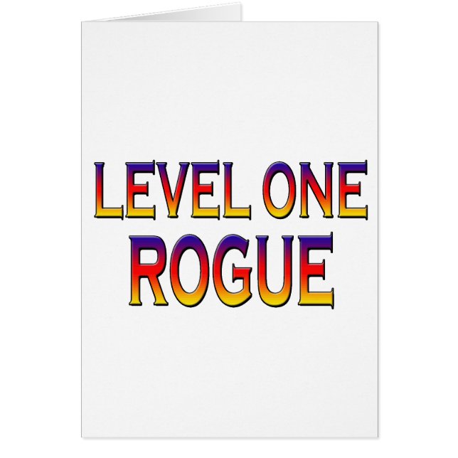 Level one rogue (Front)
