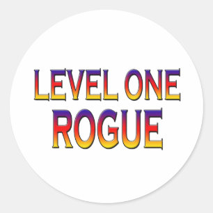 Level one rogue classic round sticker
