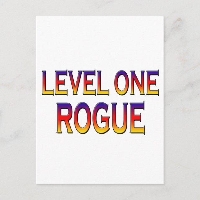 Level one rogue postcard (Front)