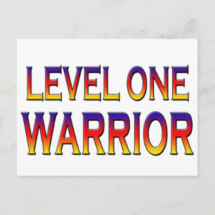 Level one warrior postcard