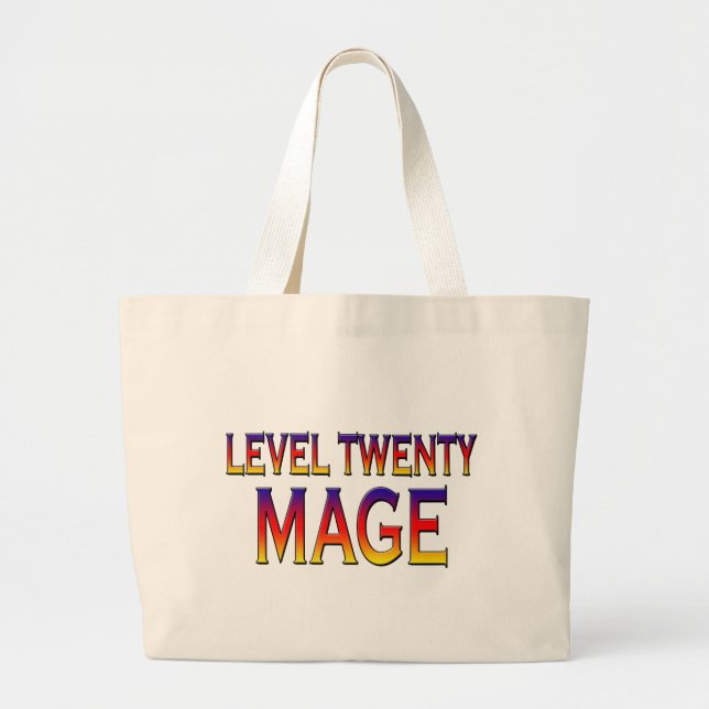 Level twenty Mage Large Tote Bag (Front)