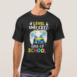 Level Unlocked 4th Grade Primary School Schulkind T-Shirt