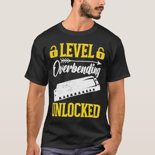 Level Unlocked Overbending Harmonica Player T-Shirt (Front)