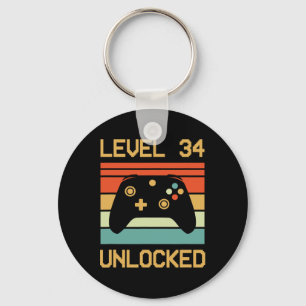 Level &#; Unlocked - Retro Vintage Funny &#; th B Key Ring