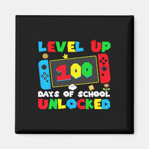 Level Up 100 Days Of School Unlocked Gamer Video G Magnet
