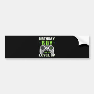 Level Up Birthday Boy Video Game Bumper Sticker