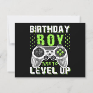 Level Up Birthday Boy Video Game Holiday Card