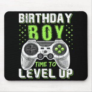 Level Up Birthday Boy Video Game Mouse Mat